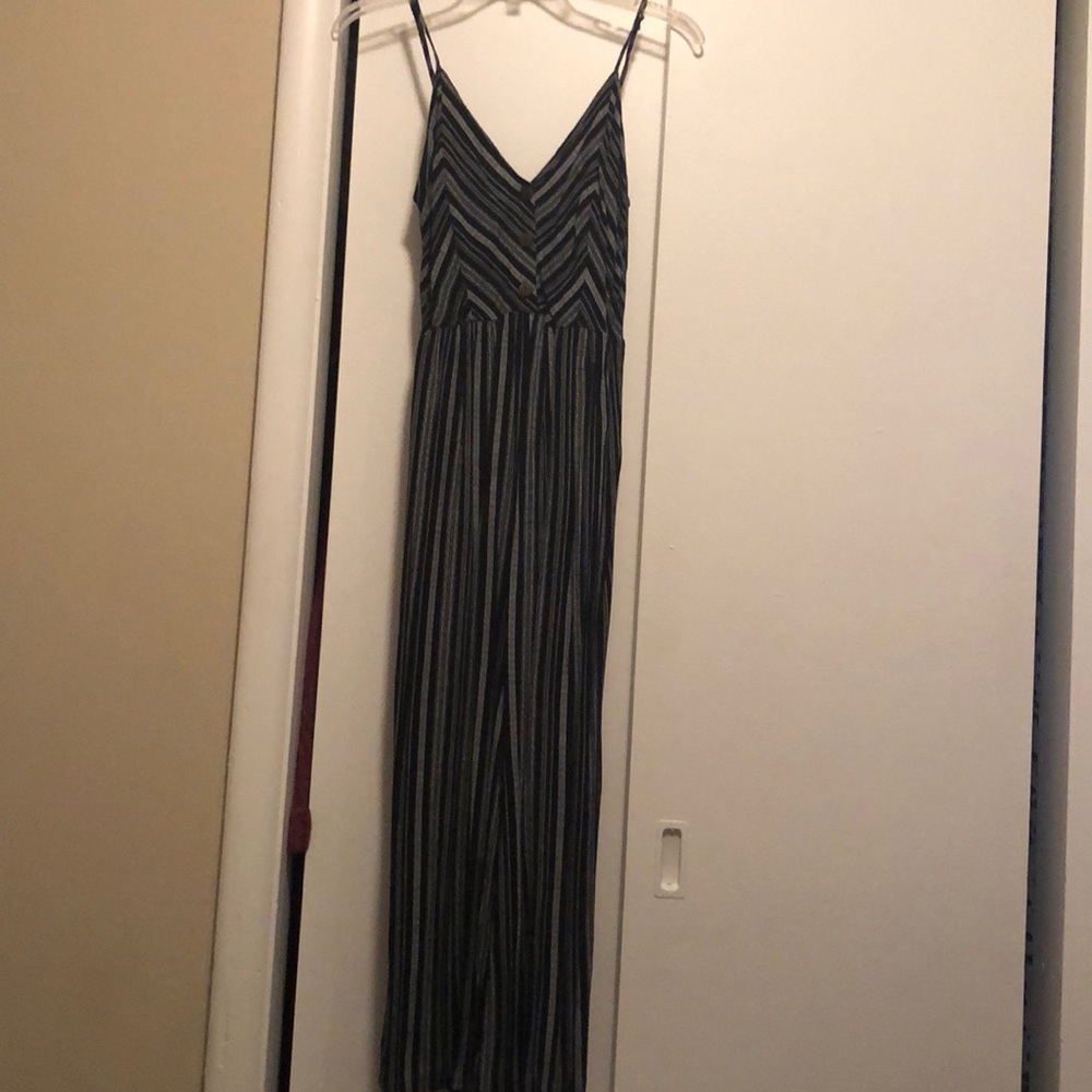 Black Stripes Jumpsuit